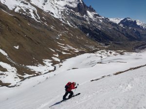 Climbing to the road