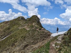 Hiker on a ridge