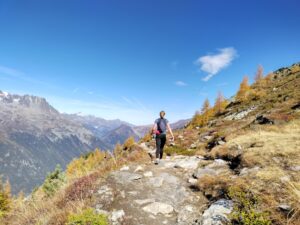 Autumn colours, Grand Balcon Nord, Chamonix Septembe Hiking Week