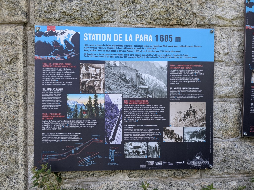 Information board titled - Station de la Para 1685m
