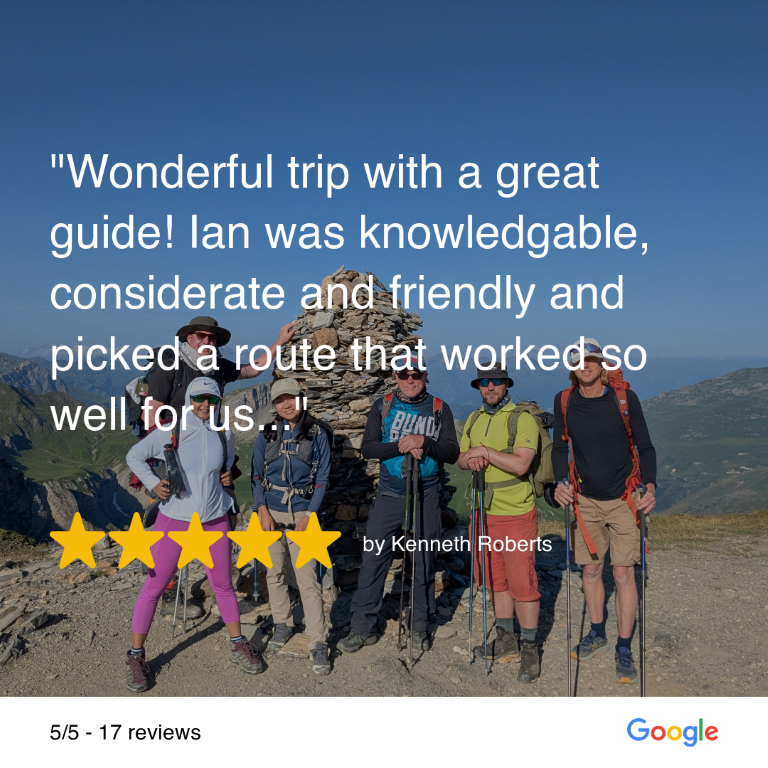 Review text over image - Wonderful trip with a great guide!Ian was knowledgable, considerate and friendly and picked a route that worked so well for us