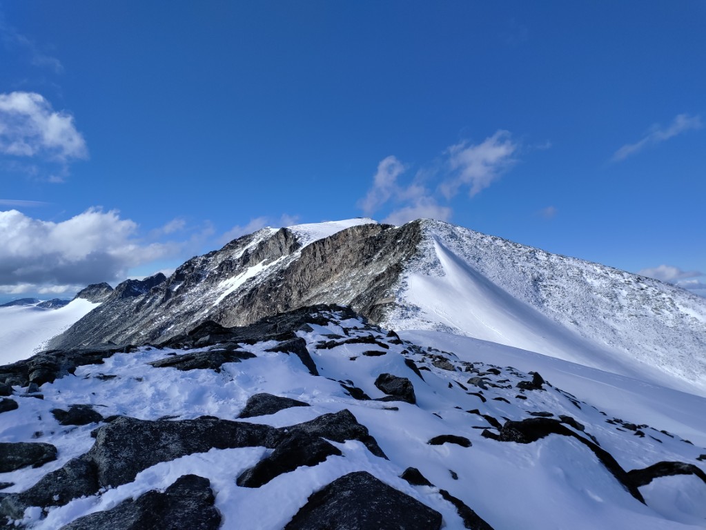 Summit of Galdhøppingen peak in Jotunheimen national park